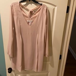 BCBGeneration blush shift dress with tie neck